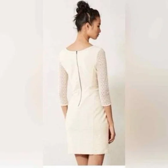 Anthropologie Bordeaux Floral Embroidered Mini Dress - Picture 2 of 15